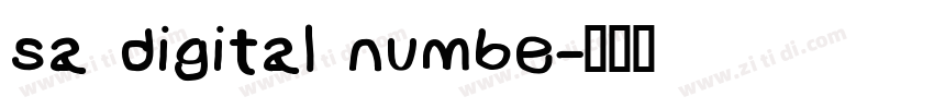 sa digital numbe字体转换